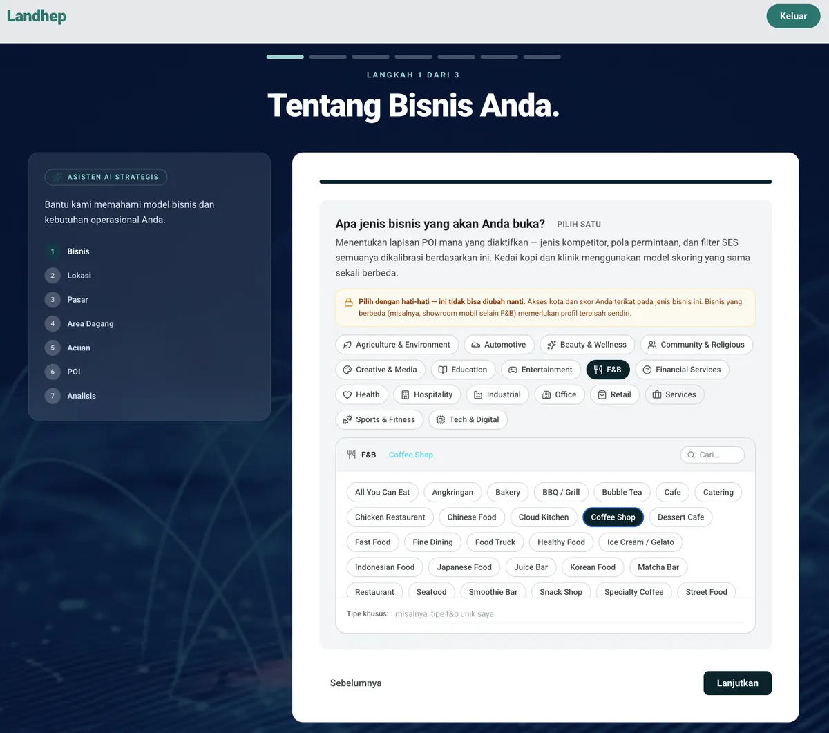 Onboarding industri dan spesialisasi